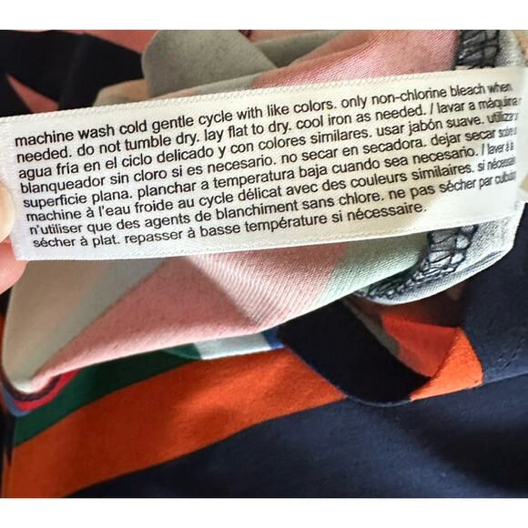 Eloquii Rainbow Striped A-line Midi Dress Puff Long Sleeve Artsy Plus 16 NEW - Picture 6 of 9